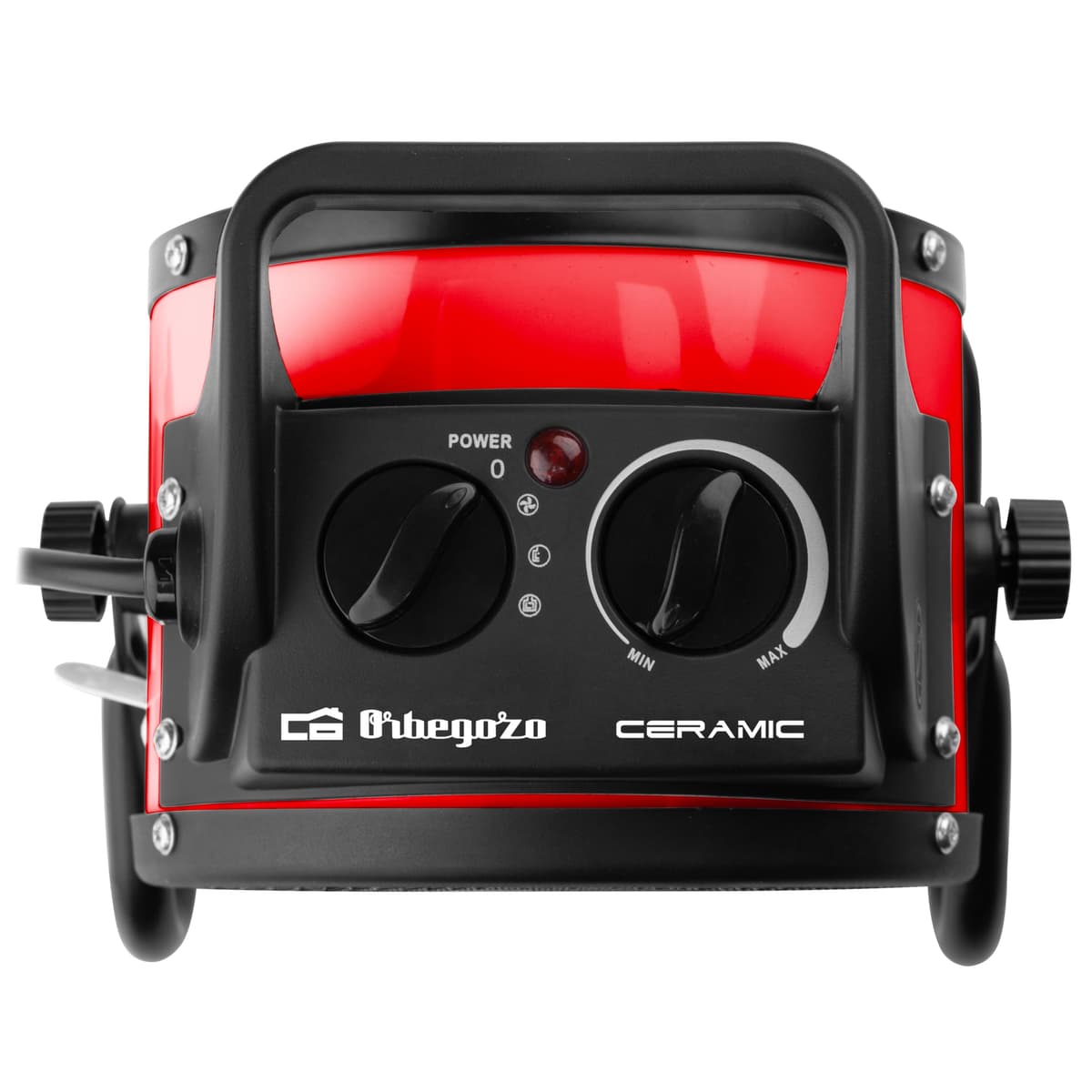 Orbegozo FHR 3050 A, Calefactor eléctrico, cerámico profesional, 3000 W, 2 potencias de calor, control ajustable de temperatura, protección contra sobrecalentamiento, posición ventilador, color rojo — view 2