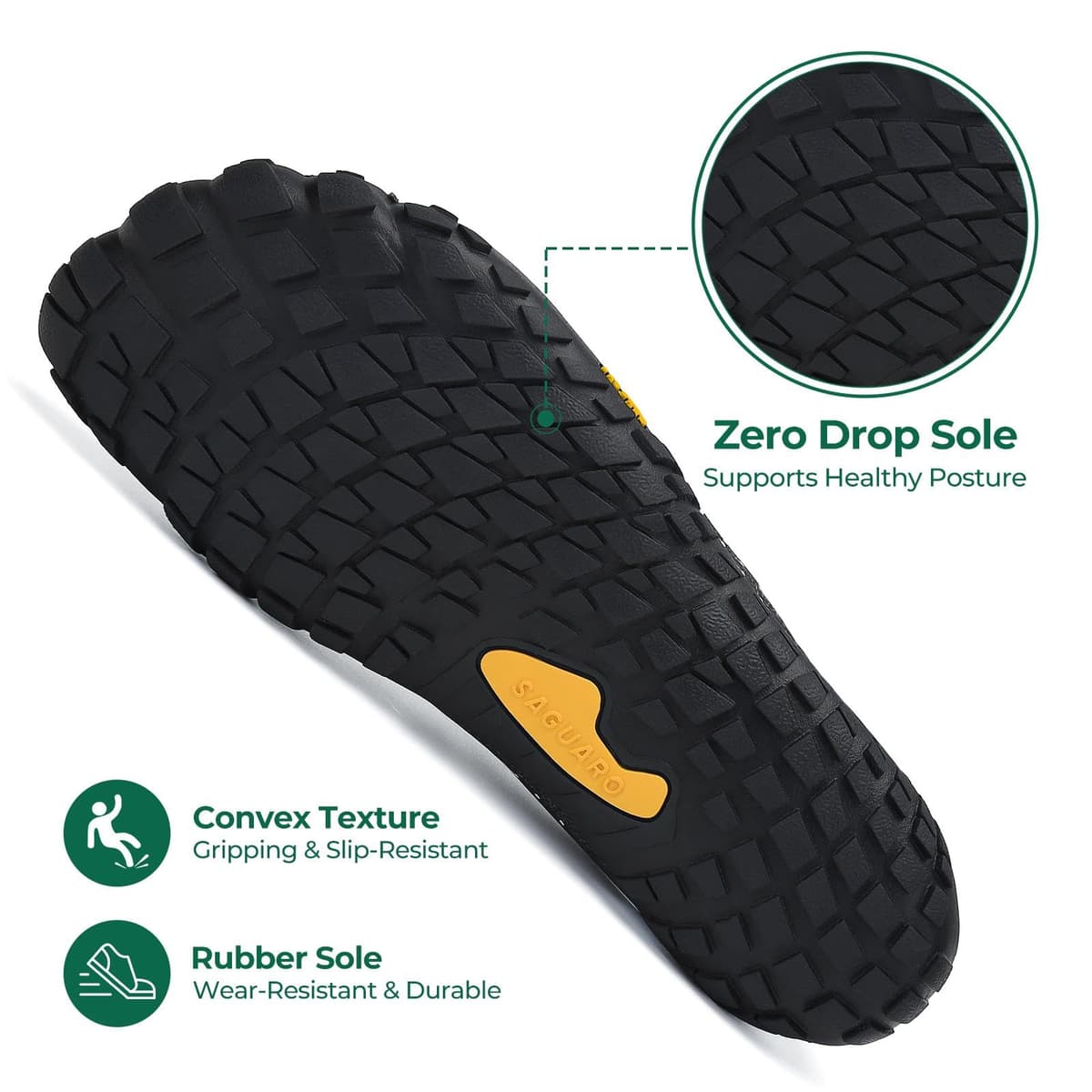 SAGUARO Barefoot Hombre Mujer Zapatillas Minimalistas para Zero Drop Soles y Wide Tox Box,Gr.35-48 EU — view 5