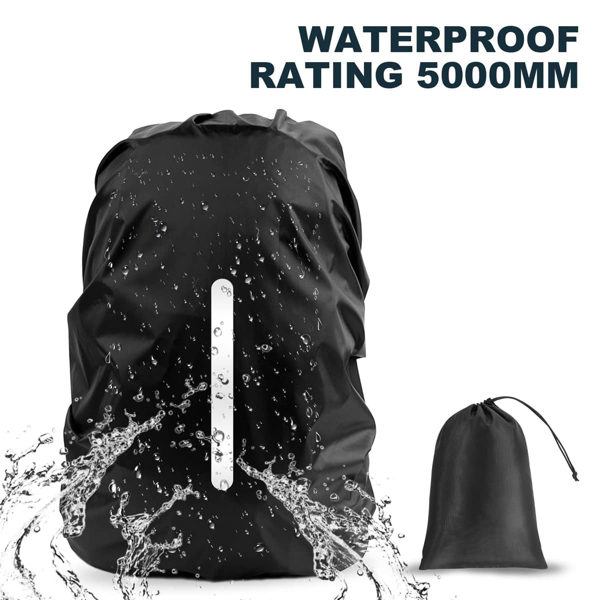 LAMA 2pcs Funda Impermeable para la Lluvia para Mochila, Protector Reflectante a Prueba de Lluvia para Antipolvo y Antirrobo S 18L-25L — view 4