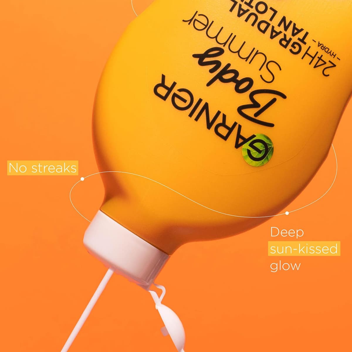 Garnier Summer Body Gradual Tan Moisturiser Deep, For A Radiant Sun Kissed Glow, Suitable For Face & Body, 24 Hour Hydration & A Natural Even Tan, Fast Absorption, Vegan Formula, 400ml — view 4