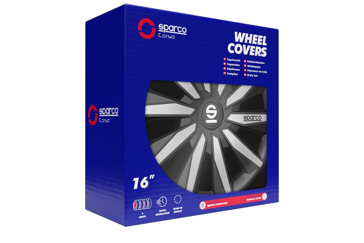 Sparco Wheel Covers Milano - 16-inch - Black/Silver - Set of 4 pieces — view 5