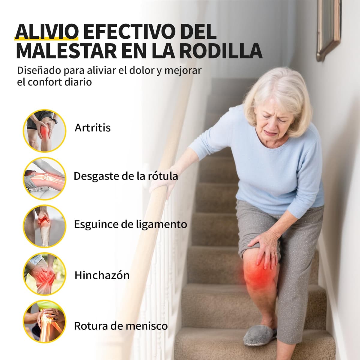 CAMBIVO 2Pcs Rodilleras Gym de Compresion, Rodilleras Menisco y Ligamento, Rodillera Transpirable y Antideslizante para Gym, Voleibol, Baloncesto, Correr, Bicicleta, Unisex — view 2