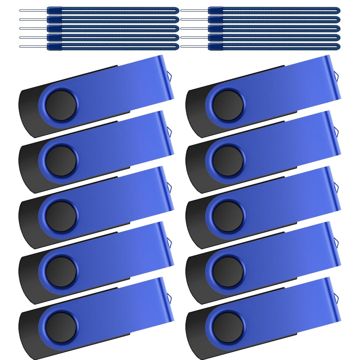8GB 10 Piezas Memorias USB - Pendrive - Kepmem Rotatorio Multicolors USB 2.0 Memory Stick — view 8
