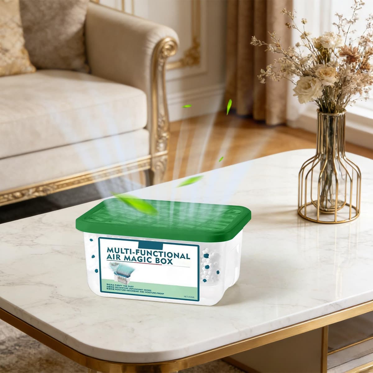 Caja mágica para eliminar el polvo en interiores, caja mágica multifuncional para purificación de aire, recolección automática de polvo y fórmula de extracto de plantas, frescura duradera para el — view 5