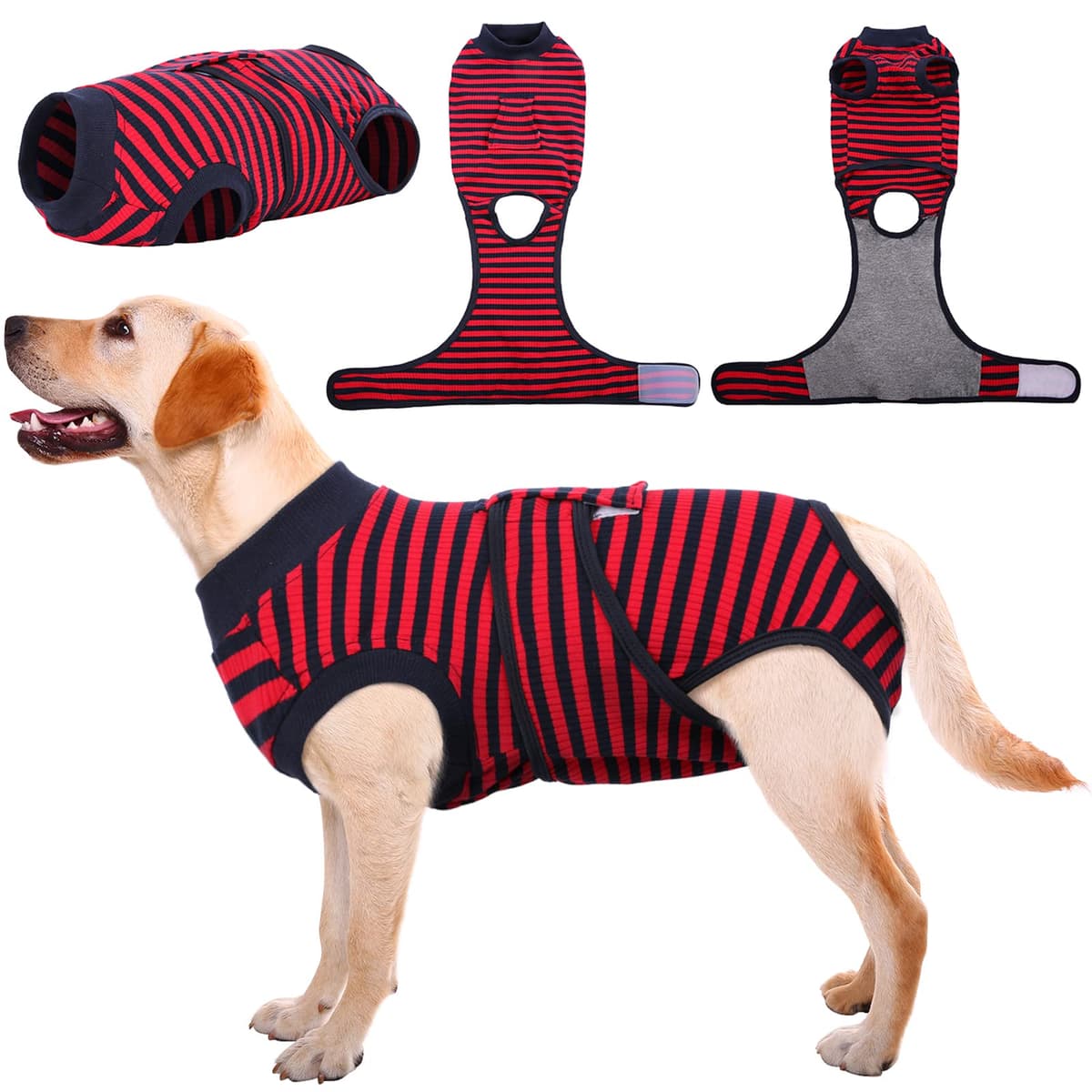 Kuoser Traje de recuperación de Perro para Hombre/Mujer, Camiseta para Cachorros después de la cirugía, Alternativa de Cuello electrónico para Mascotas pequeño, Mediano y Grande — view 40