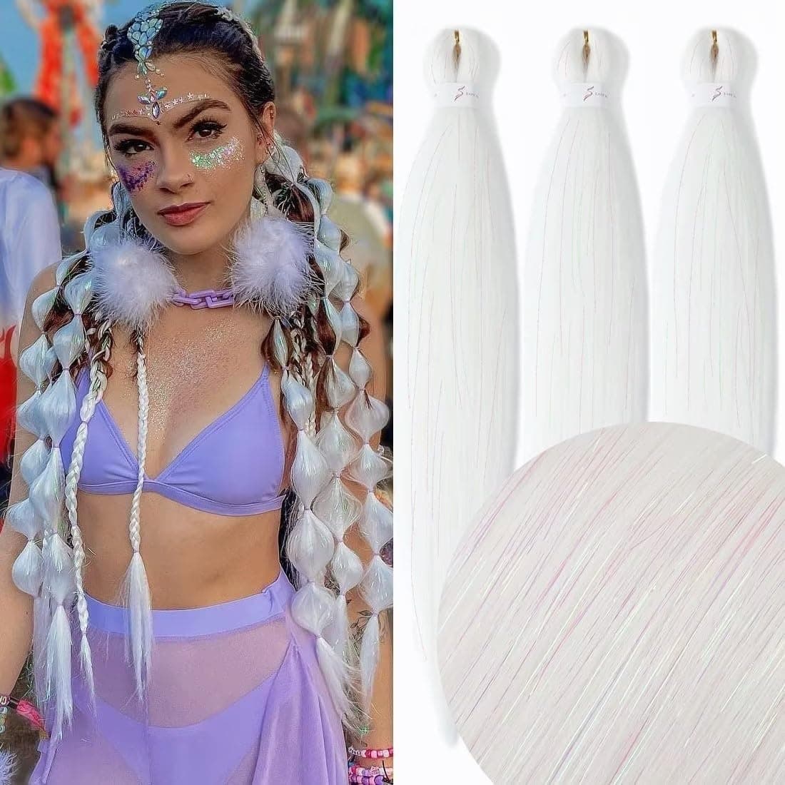 YDDM Capelli Per Treccine Africane Azul Extension Treccine Texture Yaki Easy Install per Principianti 26 Pollici 3 Pezzi Capelli Leggeri e Naturali per Box Braids, Twist e Crochet — view 80