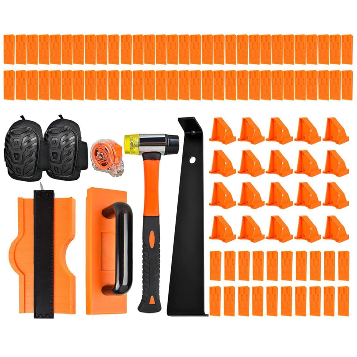 Laminate Repair Kit, Hardwood Flooring Tools, Plank Flooring Tools, Flooring Repair Kit, Flooring Tools for Home, Home Improvement Flooring Kit, 107 Pieces Flooring Kit for Home Improvement — view 7