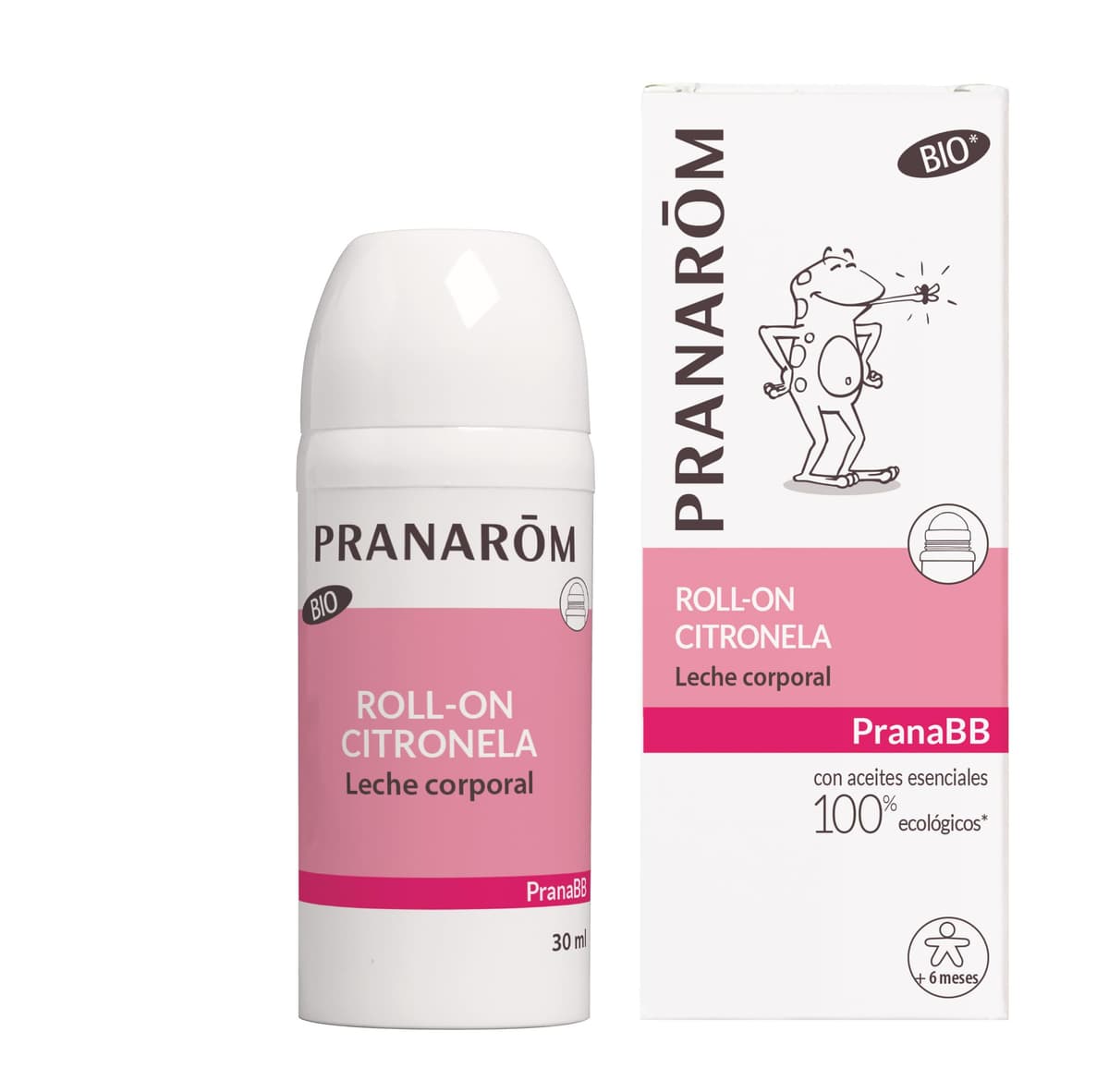 PRANARÔM PranaBB Roll-On Antimosquitos BIO – Protección 7 Horas – Repelente Natural con Aceites Esenciales Orgánicos – Uso Familiar – 30 ml