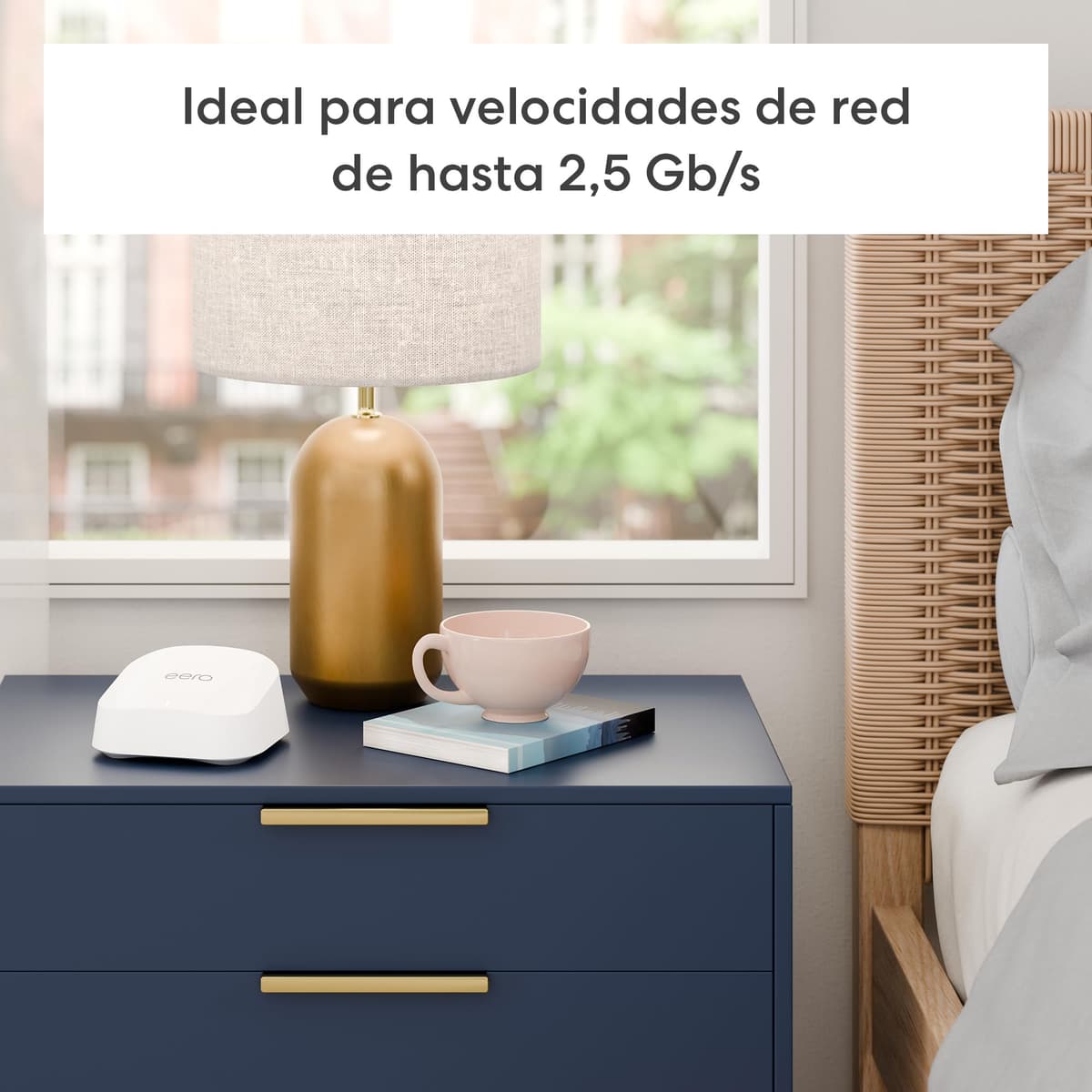 Router wifi de malla eero 7 de Amazon (último modelo): doble banda con Wi-Fi 7, compatible con velocidades de red de hasta 2,5 Gb/s y cobertura en hasta 190 m² (1 unidad) — view 5