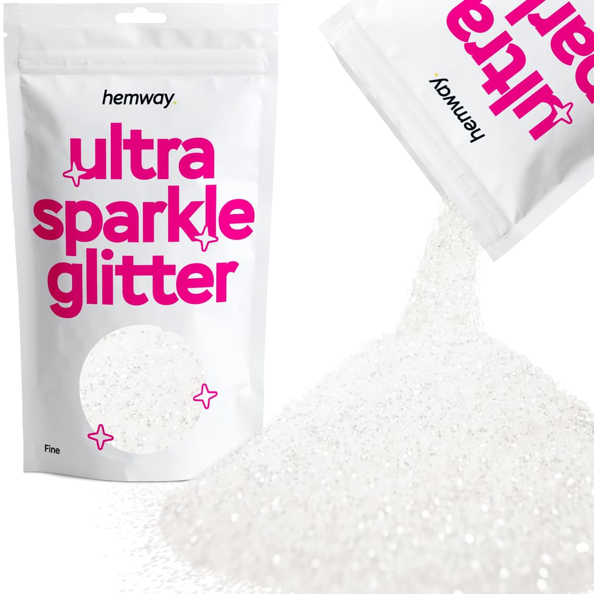 Hemway Ultra Sparkle Glitter Baby Pink Iridescent 100g Fine | Glitter for Arts & Craft, Makeup, Nail Art, Crafting, Card Making, Sparkle Decoration — view 18