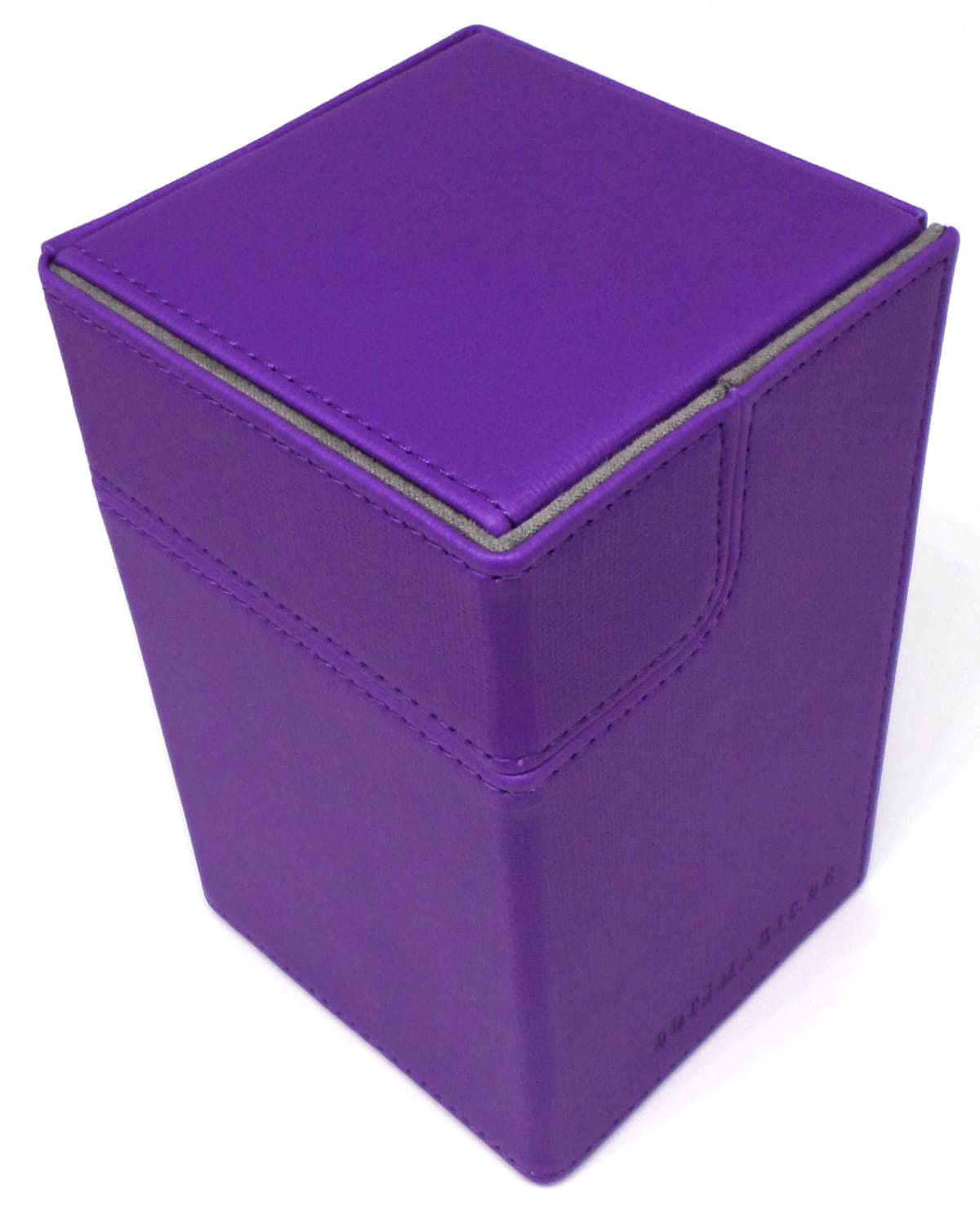 docsmagic.de Premium Magnetic Tray Box (100) Purple + Deck Divider - MTG - PKM - YGO - Caja Púrpura — view 2
