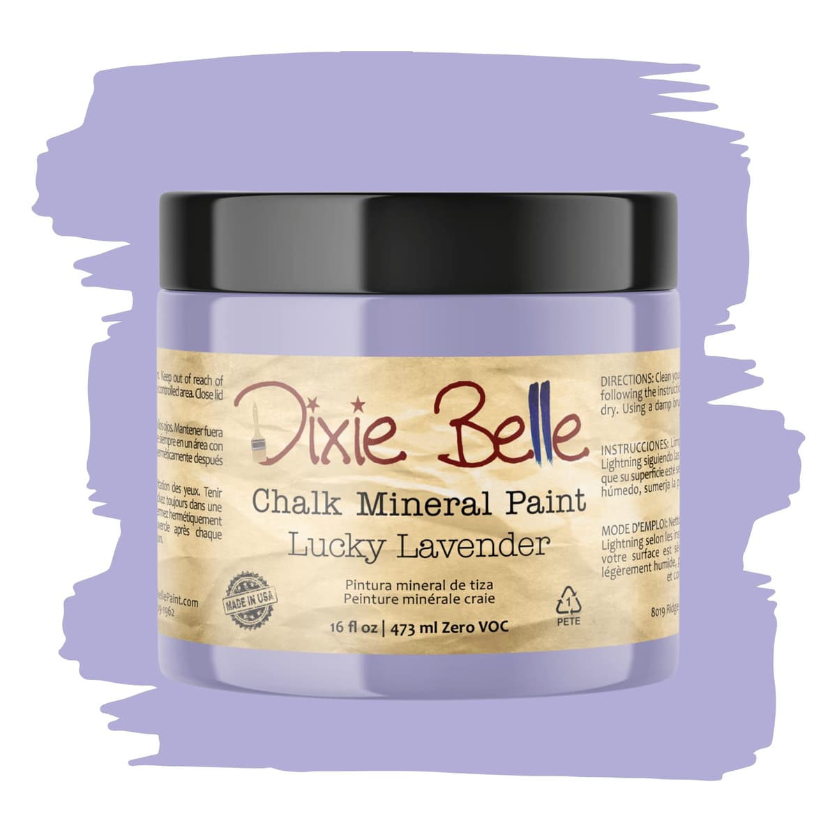 Dixie Belle Paint Company Chalk Finish Furniture Paint - Caviar (32oz) - Matte Black Chic Chalk Mineral DIY Furniture Paint — view 353