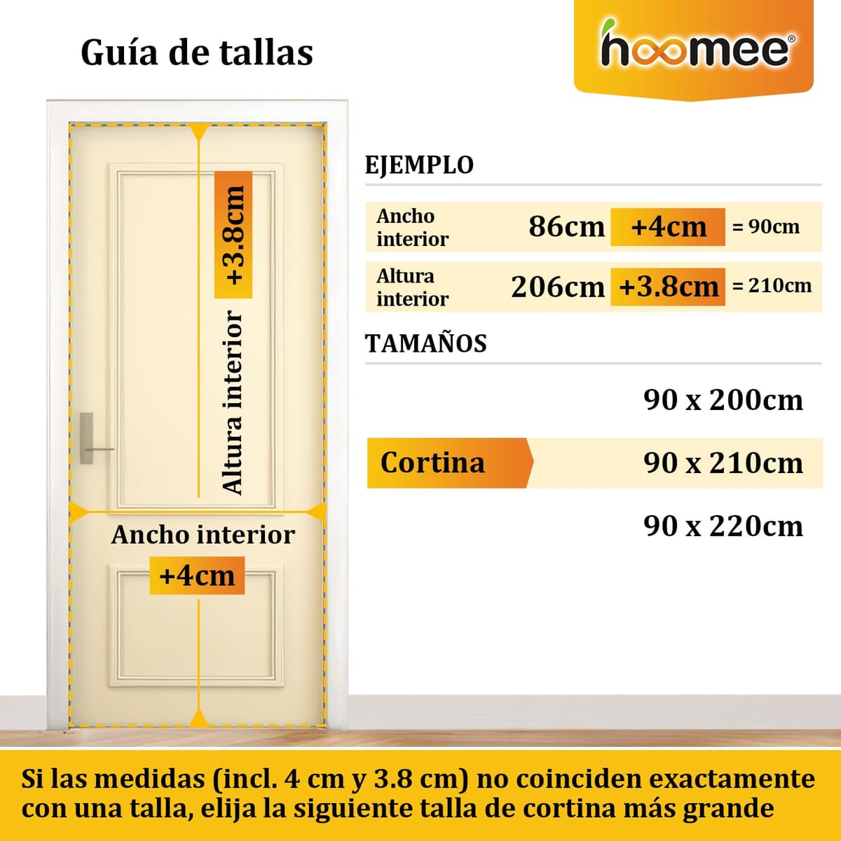 HOOMEE Mosquitera para Puerta, Cortina Magnética para Puertas de Balcón o Terraza, Tejido con Fuertes Imanes para un Autocierre, Fácil Instalación sin Taladrar (90x210CM, Negro) — view 3