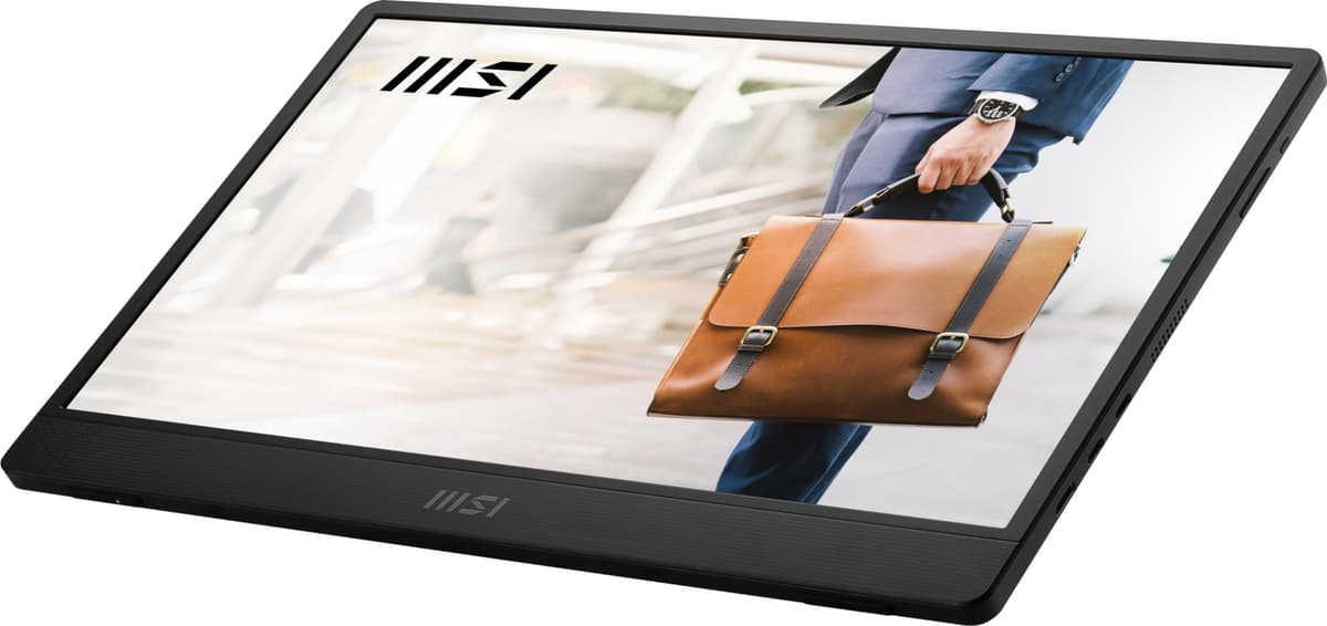 MSI Pro MP161 E2U Monitor portátil Full HD de 15,6", Panel IPS 1920 x 1080, 60 Hz, Pantalla Agradable a la Vista (PC, portátil, móvil), Altavoces, chasis y Soporte, Mini-HDMI 2.0b, 2 x USB Type-C — view 4