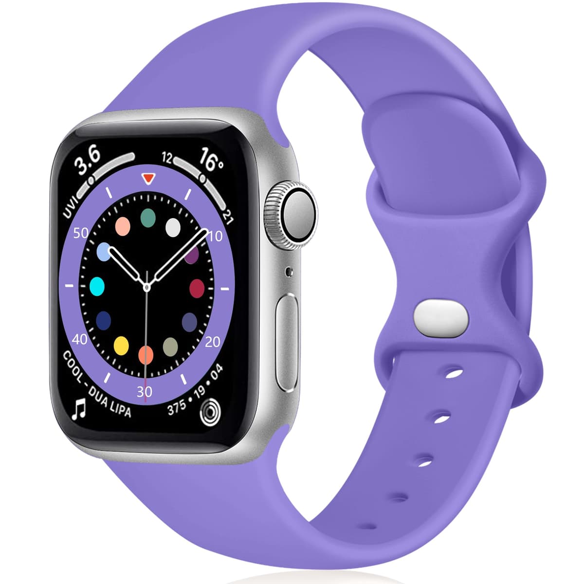 Epova Silicone Strap Compatible with Apple Watch Strap 40mm 38mm 41mm 42mm, Replacement Straps for iWatch SE 3 Series 11 10 9 8 7 6 5 4 3 2 1, Black, Small — view 18