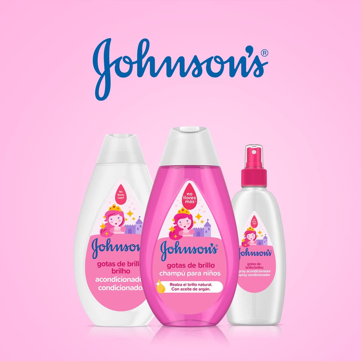 JOHNSON’S Kids Acondicionador Brillo y Fuerza (500 ml), acondicionador pelo para niños con aceite de argán y proteínas de seda, hidrata y potencia el brillo, con fórmula No Llores Más — view 6