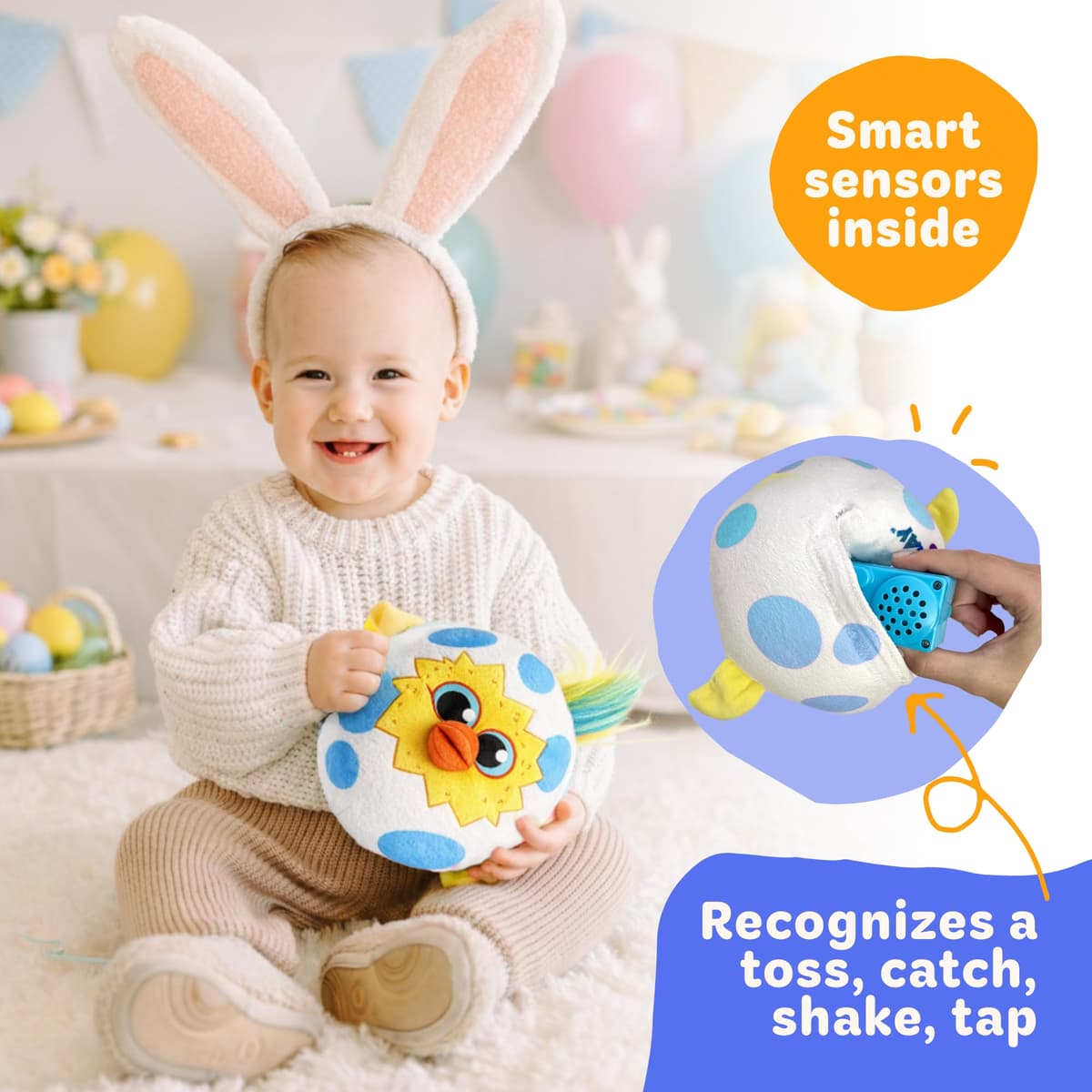 Move2Play, Easter Egg Toss Kids Game | Easter Basket Stuffer & Gift for Kids Ages 3-8+ | Hilarious Indoor/Outdoor Game | Fun Easter Toy for Toddlers, Boys & Girls — view 5