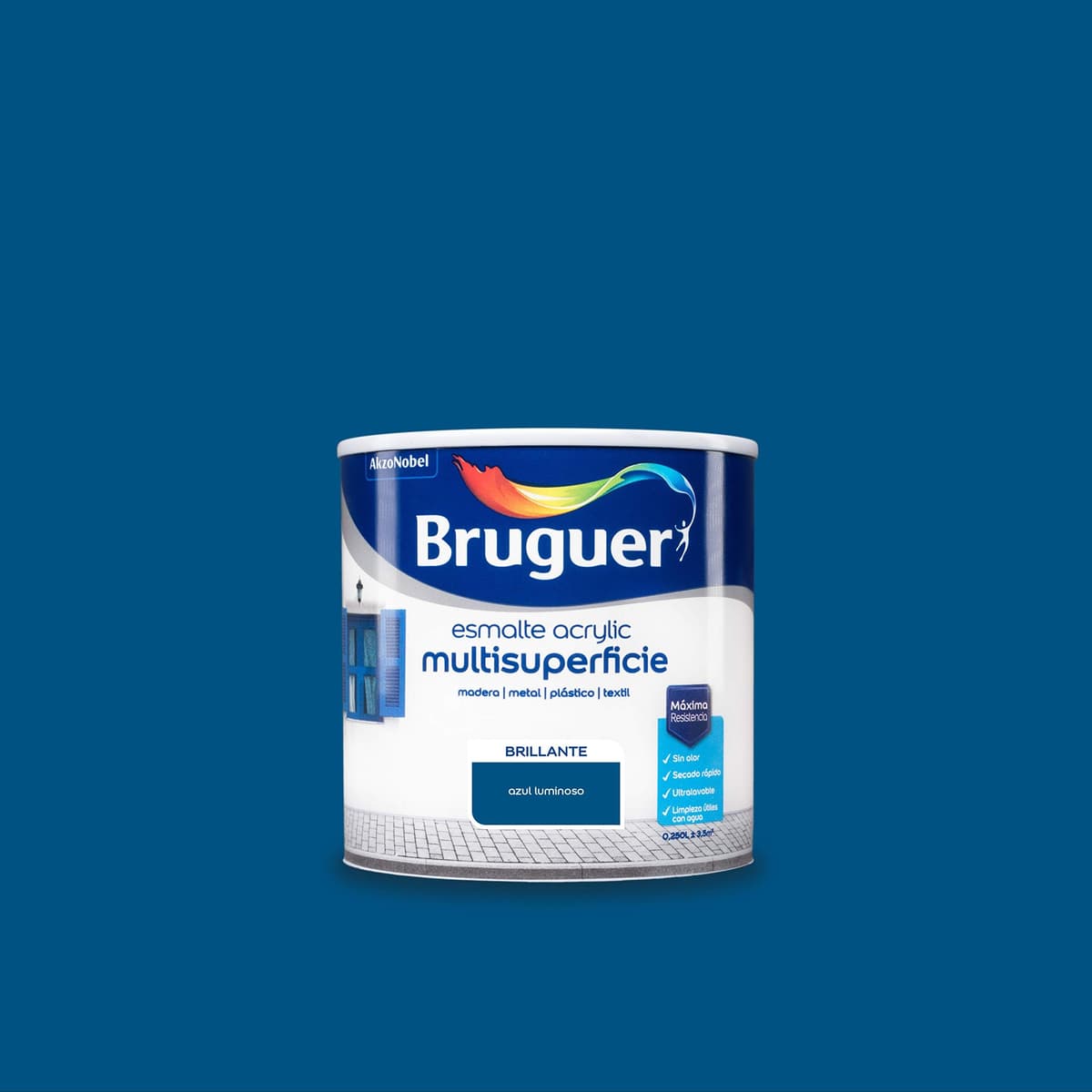Bruguer Acrylic Multisuperficie Esmalte al agua Satinado - Pintura 750 mL, Blanco Permanente — view 51