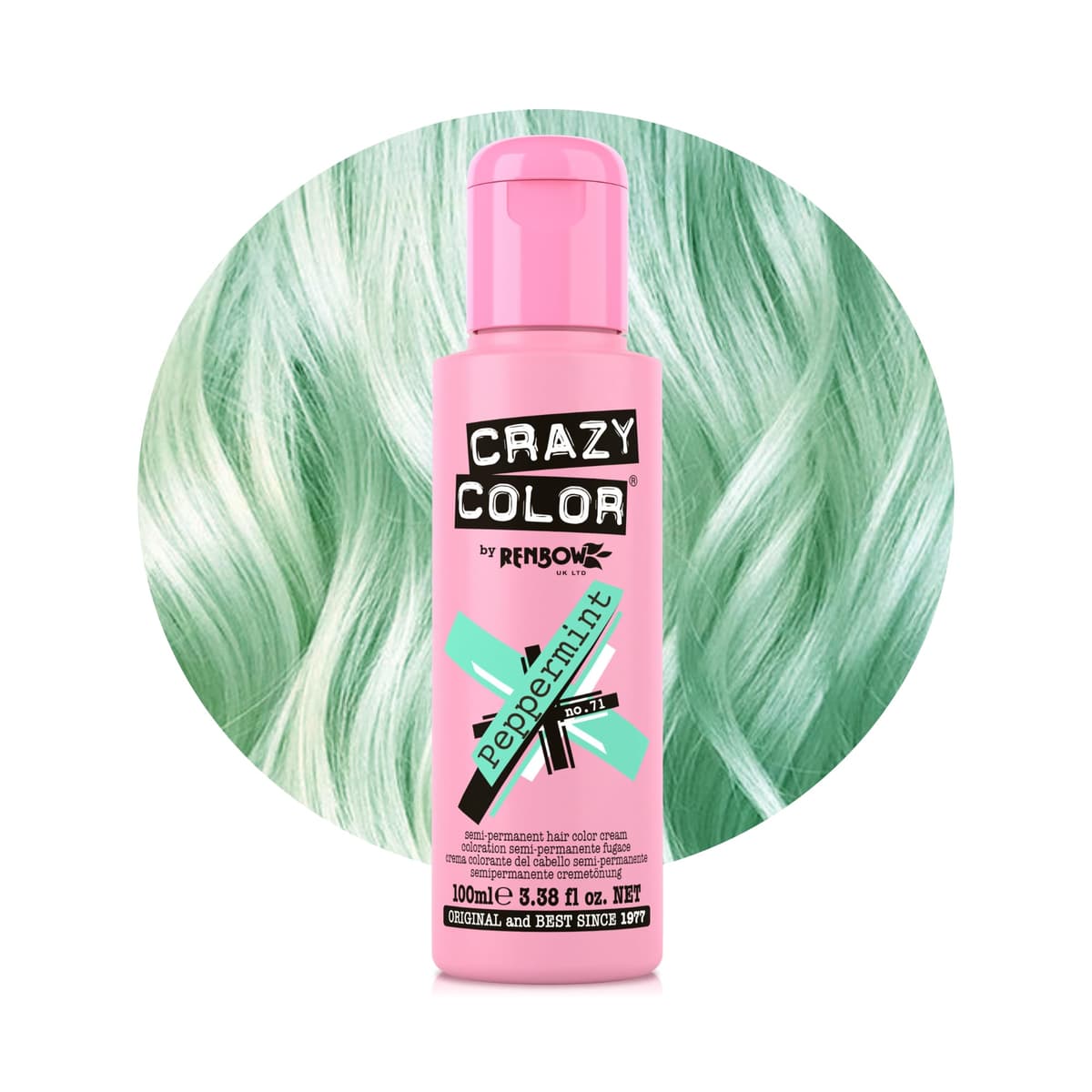 Crazy Color Vibrant Candy Floss Semi-Permanent Hair Dye. Highly Pigmented Pastel Pink Conditioning & Oil Nourishing Vegan Formula | No Bleach or Ammonia | 100ml — view 42