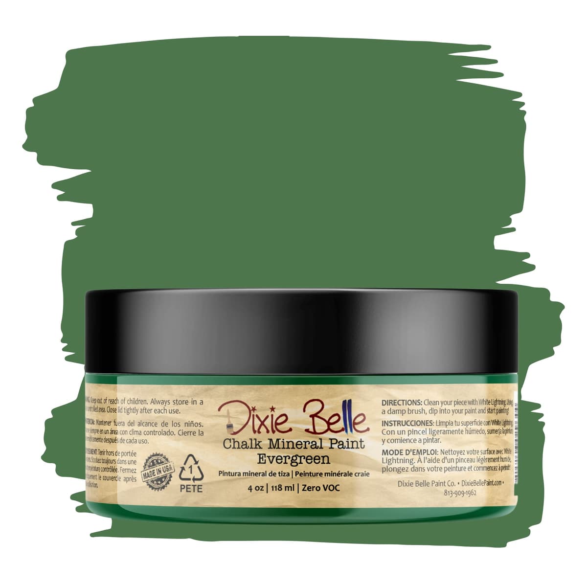 Dixie Belle Paint Company Chalk Finish Furniture Paint - Caviar (32oz) - Matte Black Chic Chalk Mineral DIY Furniture Paint — view 357