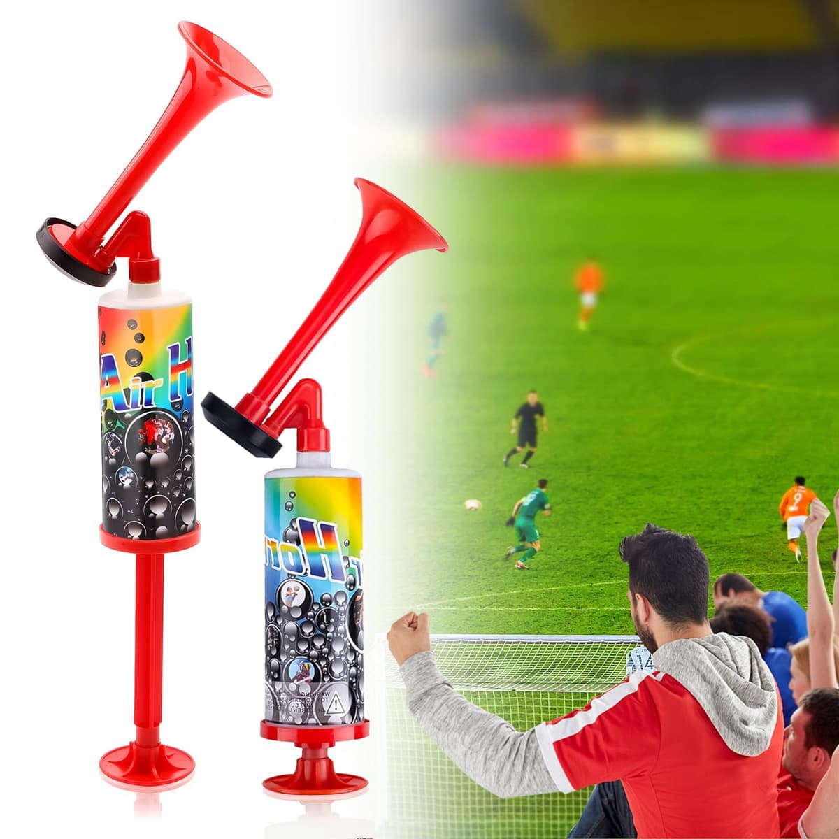 dellyy Fantröte ohne Gas, Bocina de Aire Manual, Bocina Estadio, Cucaracha, Toca el Claxon y Anima a la Victoria (B)