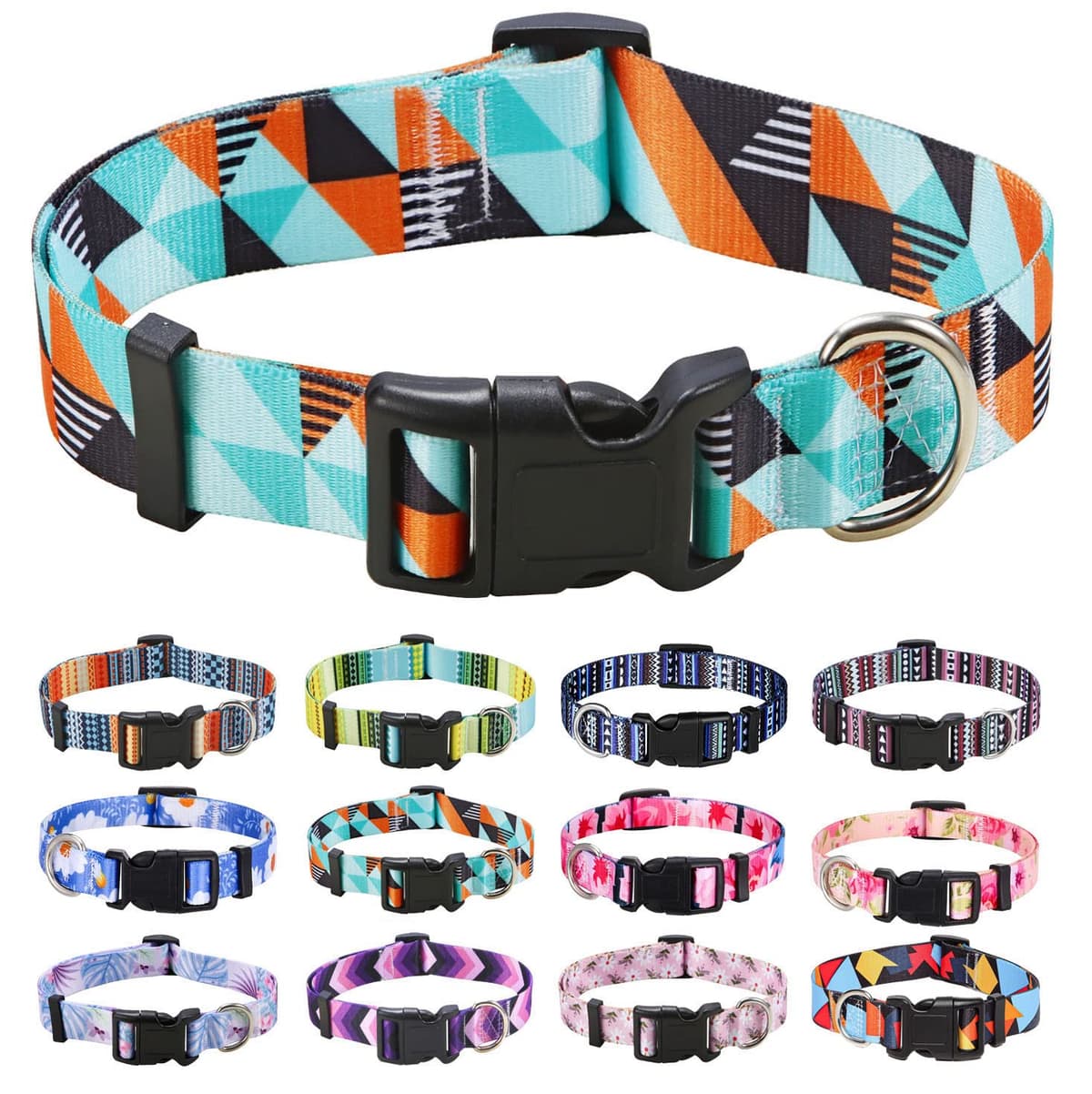 Mihqy Dog Collar for Small Dogs, Cute Small Medium Large Dog Pet Collar, with Floral Patterns, Soft Adjustable for Boy Girl Female Male Puppy Dog Collar(Floral Pink,S) — view 54