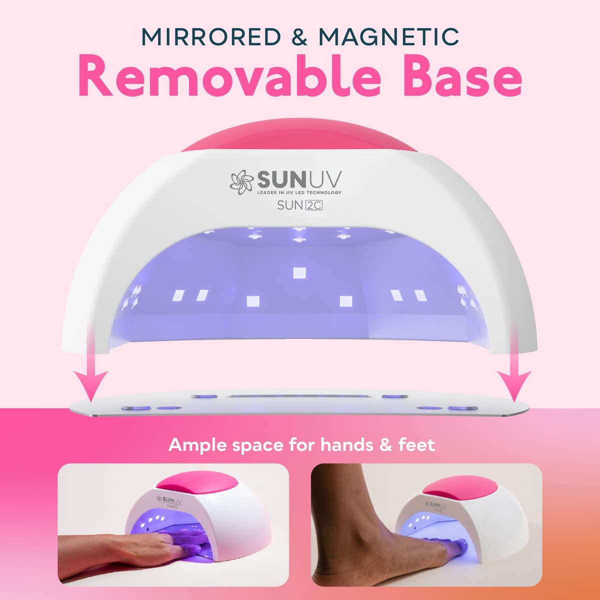SUNUV Lámpara Secadora de Uñas, Profesional LED UV Lampara Uñas de Gel, Curado Luz en 4 modos para tiempo 10s, 30s, 60s y 90s — view 4