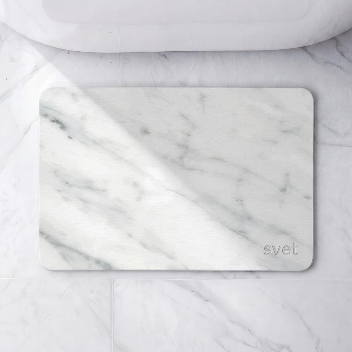 Svet - Alfombra Diatomita Baño - Secado Rápido y Ultra Absorbente, Antideslizante, Antibacteriana y Antihongos, Alfombrilla Baño Diatomita de Piedra. (Mármol Clásico) — view 2