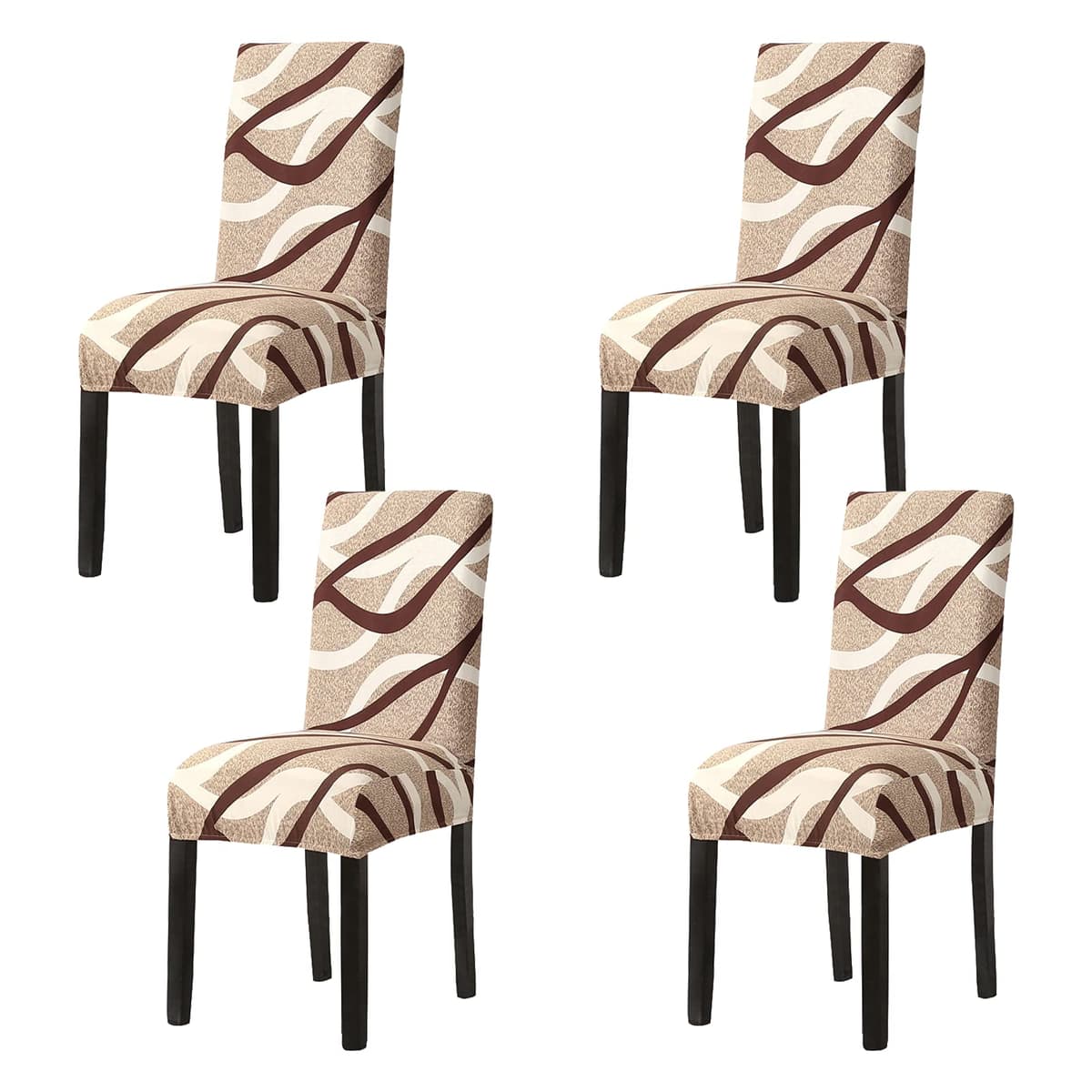 Dining Room Chair Covers Slipcovers Set of 4, Stretch Removable Washable Dining Chair Protector Decoration Cover Seat Slipcover for Hotel, Ceremony, Banquet, Kitchen, Restaurant, Home — view 16