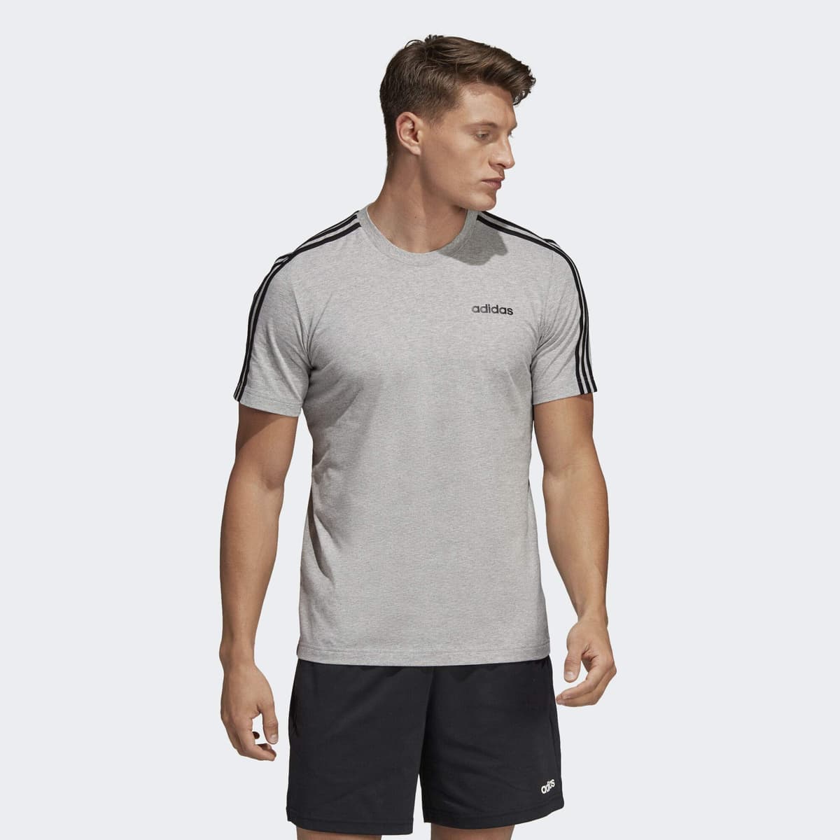 adidas Essentials Single Jersey 3-Stripes tee Camiseta de Manga Corta Hombre (Pack de 1) — view 21