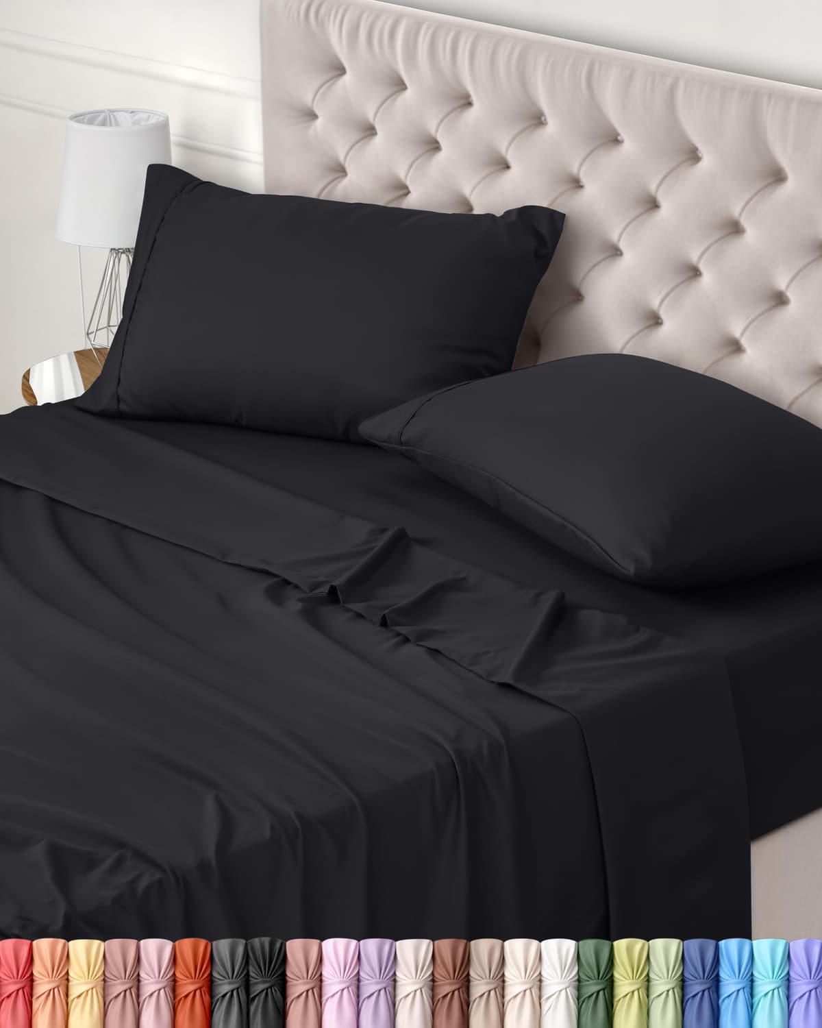 Utopia Bedding Juego de Sabanas 4 Piezas 150x200 - Poliéster Microfibra Cepillada - Oeko-Tex Certificado - Sábana Bajera, Sábana Plana y 2 Fundas de Almohada 50x75 (Cama 150, Blanco) — view 19