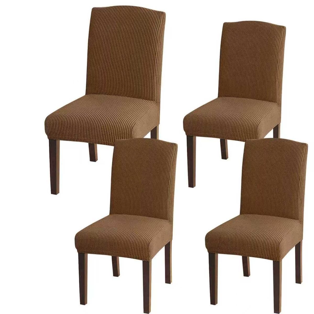 Granbest High Stretch Dining Chair Slipcovers, Universal Fit Jacquard Parson Dining Chair Covers, Removable Chair Protectors for Dining Room, Kitchen, Restaurant and Hotel (Set of 4, Grey) — view 17