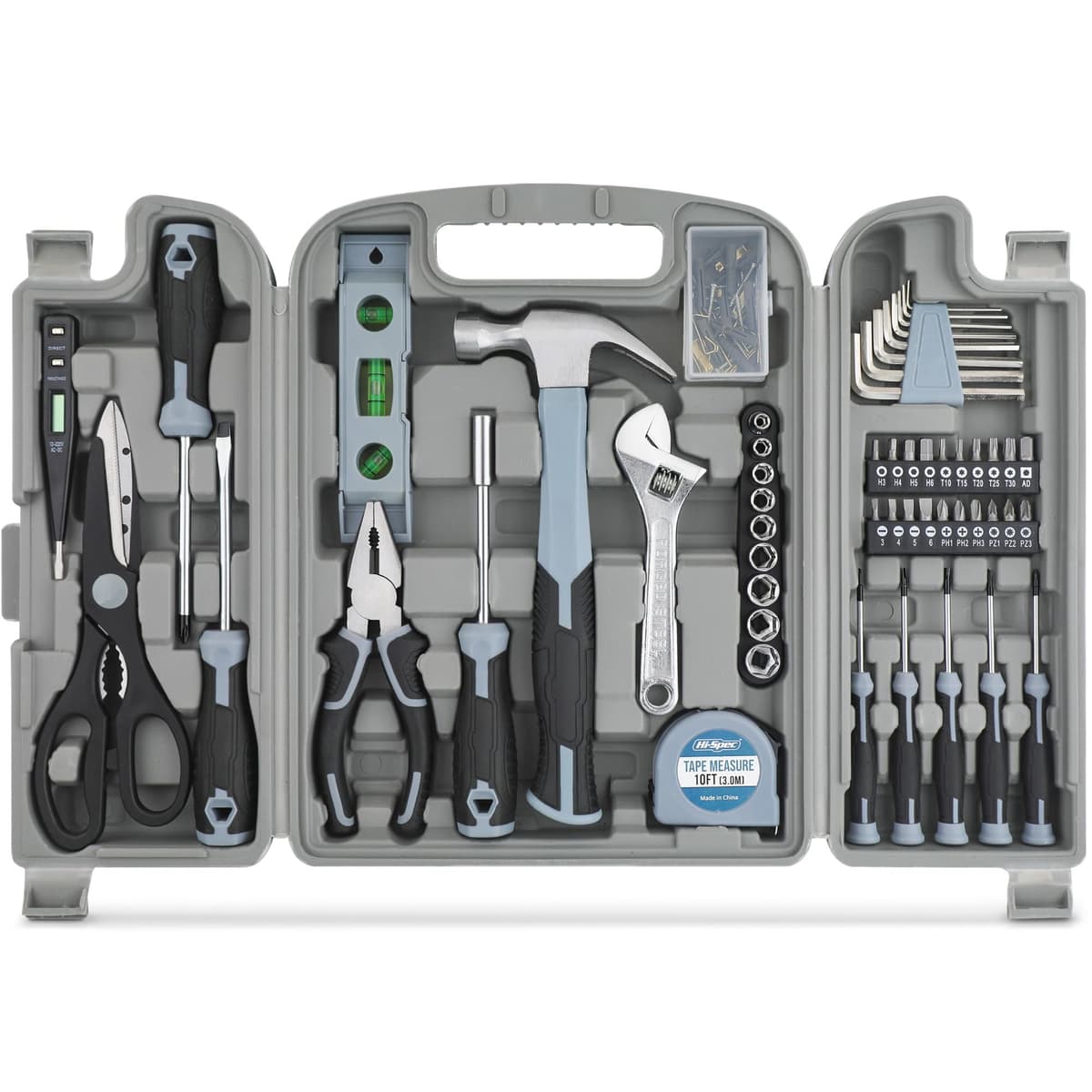 Hi-Spec 54pc Home & Office DIY Tool Kit Set. Complete Household Tool Box with Essential Hand Tools Included for Basic Repairs, Maintenance & Home Improvement Projects — view 9