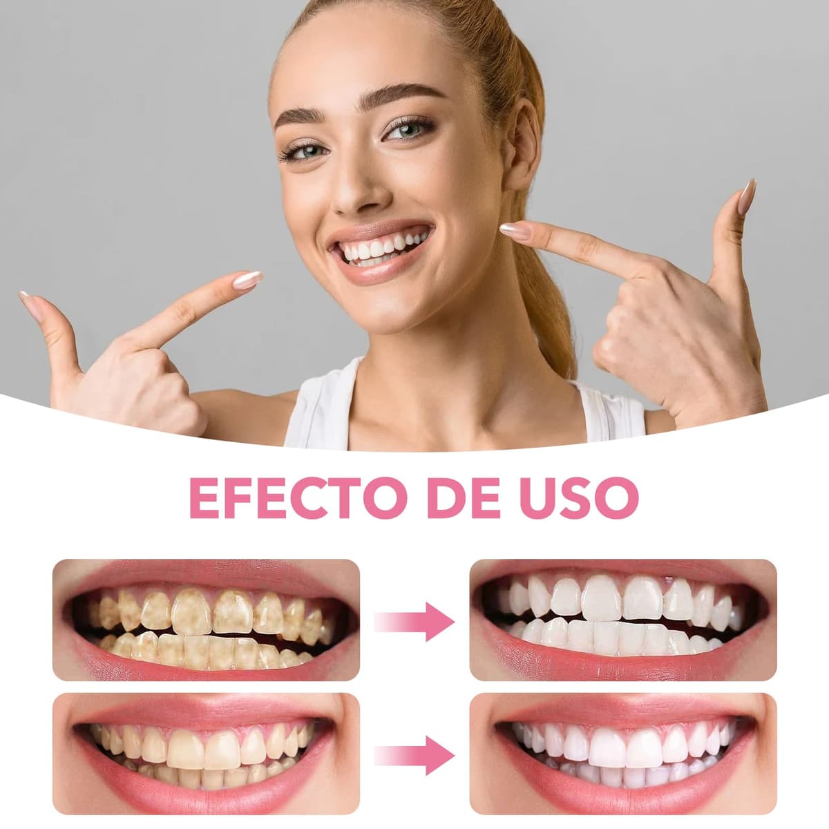 Blanqueador Dental Profesional,Polvos Blanqueadores Dientes,Blanqueamiento Dental Eliminación Profunda de Manchas,Eficaz Para Fortalecer Dientes y Encías,Suave Para Dientes Sensibles(white) — view 5