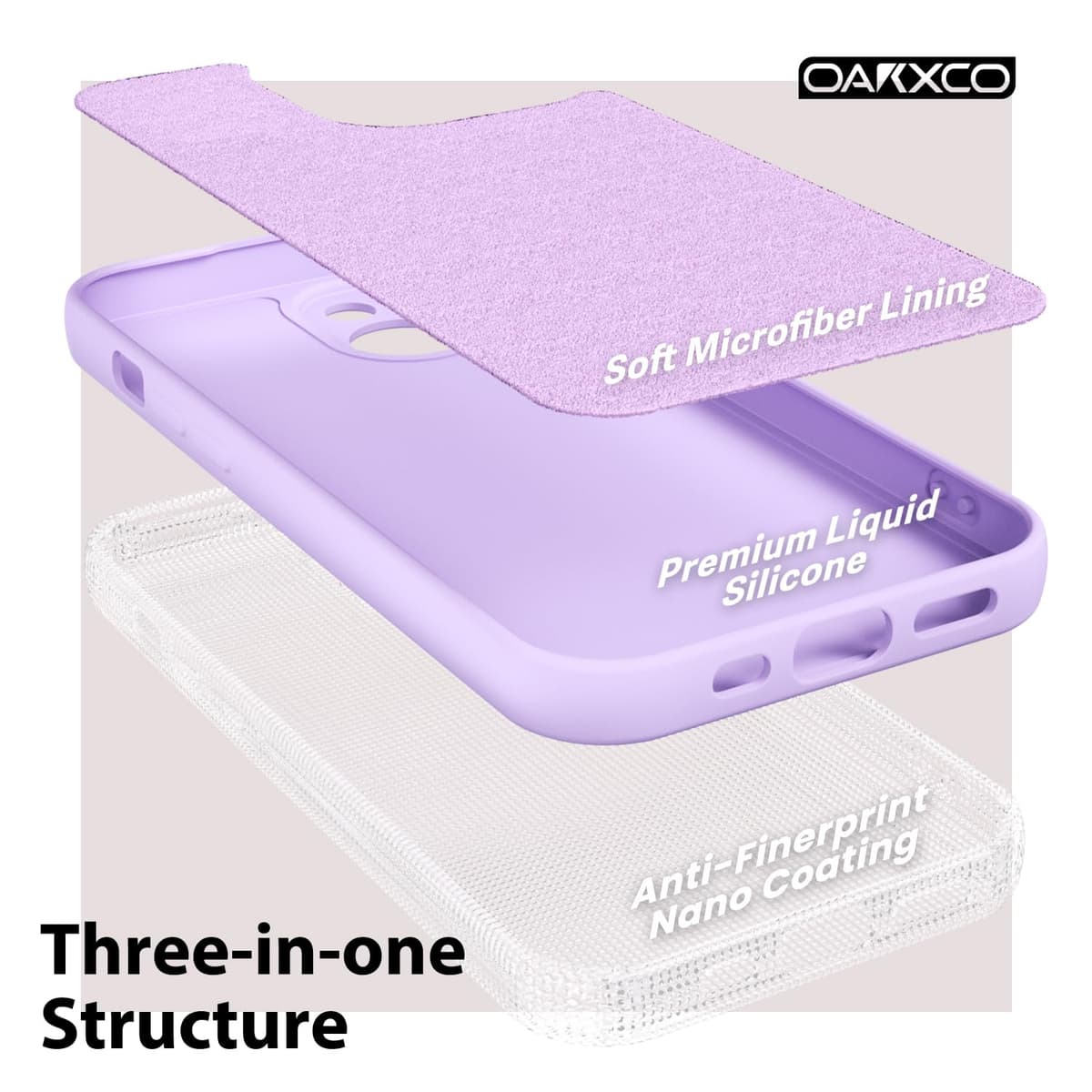 oakxco for iPhone 17 Pro Max Phone Case Liquid Silicone, Cute Thin Slim Grip Soft Rubber Gel for Women Men, Smooth Matte TPU Plain Solid Color Girly Simple Case with Camera Cover, Light Pink — view 1382