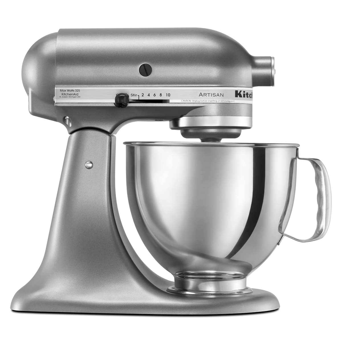 KitchenAid Artisan Series 5 Quart Tilt Head Stand Mixer with Pouring Shield KSM150PS, White — view 10