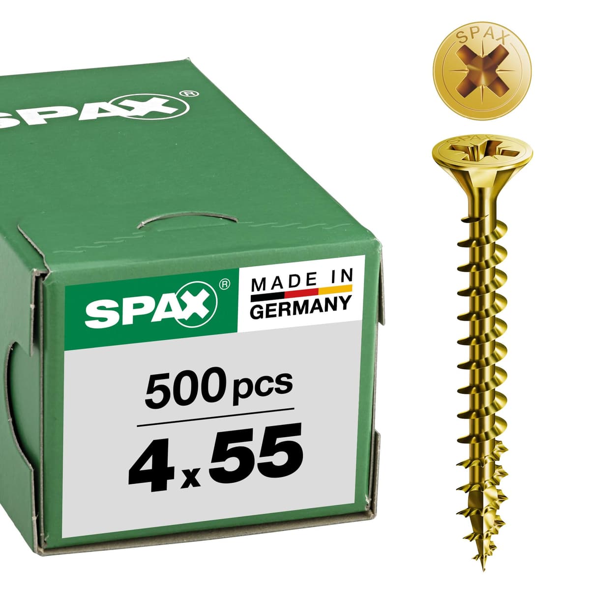 Spax 1081020400253 - Tornillo universal, 4,0 x 25 mm, 200 piezas, cabeza avellanada, cruz receso z 4cut, rosca completa, — view 75