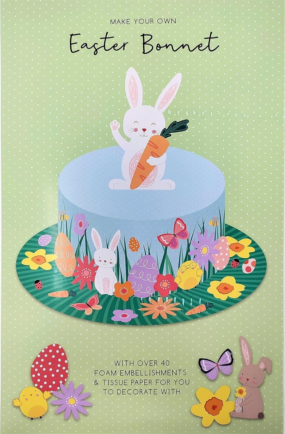 YLAB Make Your Own Easter Bonnet Kit – Fun Craft Activity for Kids, Perfect for Easter Bonnet Parade & School Competitions, I — view 5