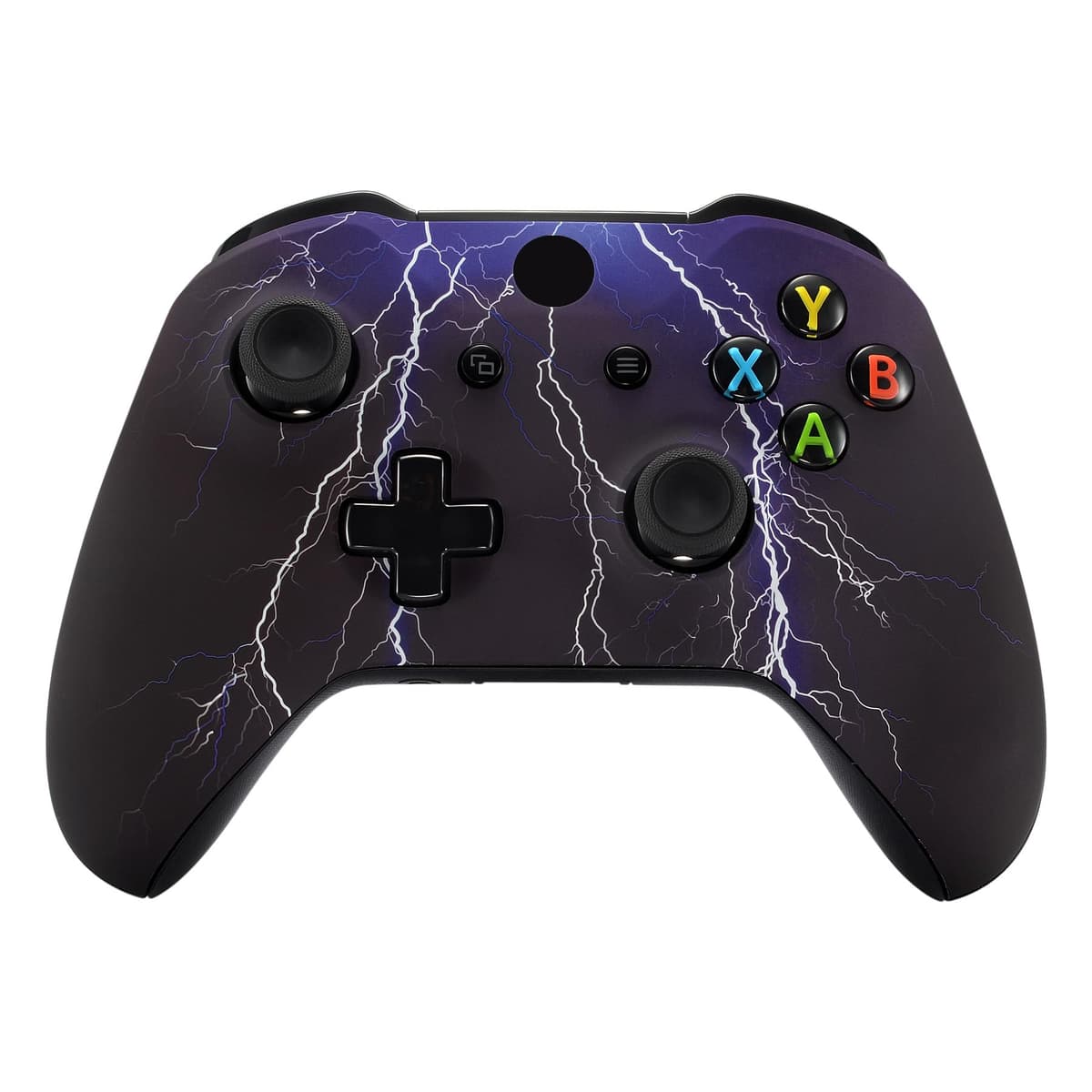 eXtremeRate Nubula Galaxy Faceplate Cover, Soft Touch Front Housing Shell Case, Comfortable Soft Grip Replacement Kit for Xbox One S & Xbox One X Controller — view 15