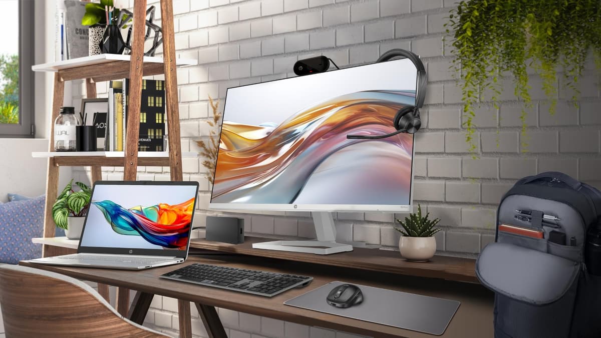 HP 524sf- Monitor de 23.8" FHD (1920x1080, IPS, 100 Hz, 5ms, 99% sRGB, 300 Nits, Contraste 1500:1) Negro con Soporte Plateado — view 2