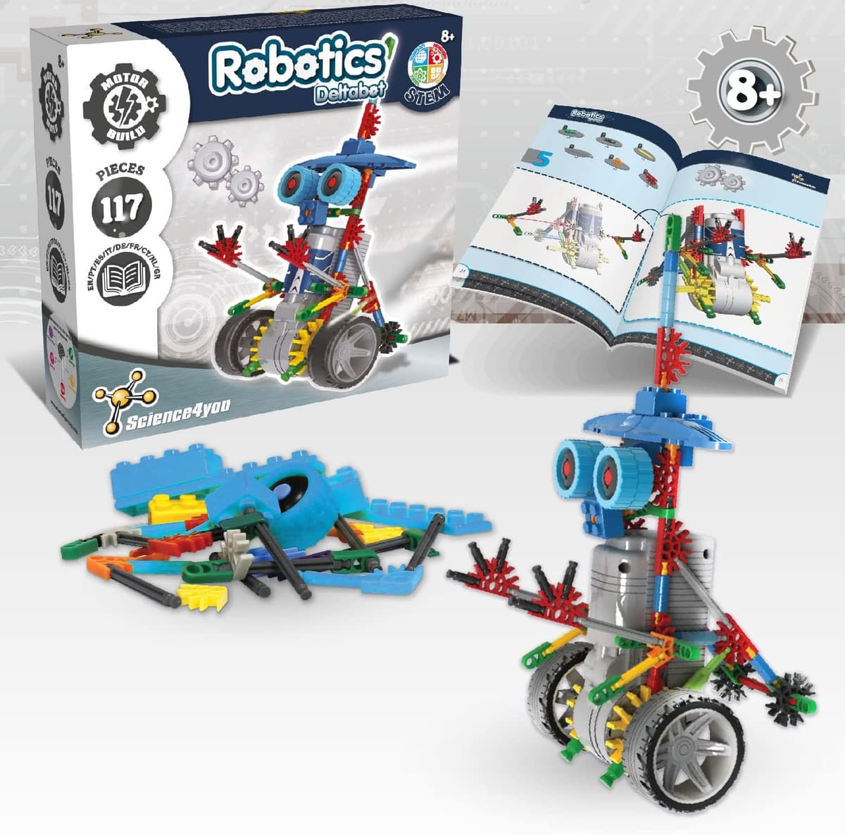 Science4you Robotics Deltabot - Kit Robotica para Niños con 117 Piezas, Construye tu Robot Interactivo, Construcciones, Robot para Montar, Juegos, Juguetes y Regalos para Niños 6 7 8 9 10-14 Años 2.Deltabot — view 2