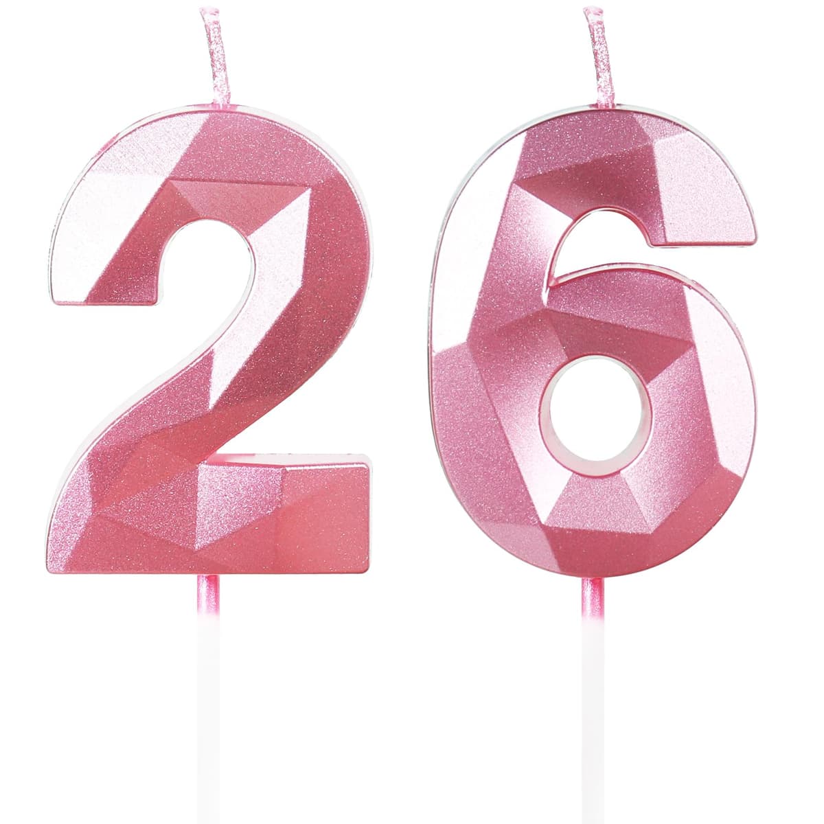 Yiran 50th Birthday Candles, Gold Number 50 Happy Birthday Candles, Cake Topper Decorations for Birthday Party, Wedding Anniversary Celebration Supply — view 55