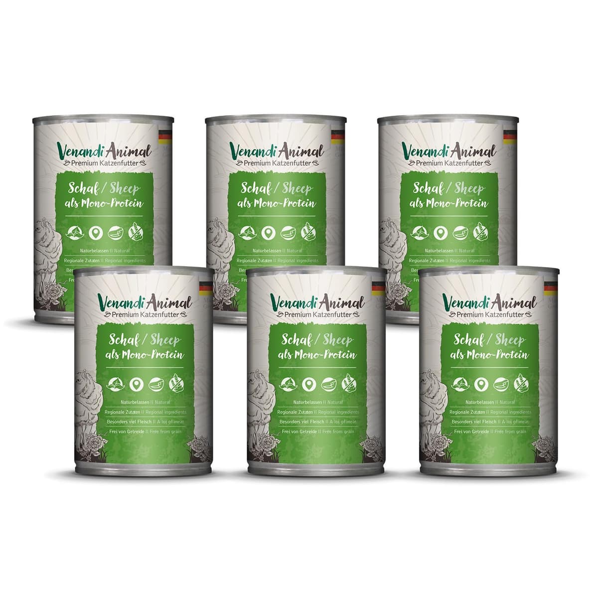 Venandi Animal Premium Cat Food, Horse as Monoprotein, Wet Food, Grain-Free and Natural, Pack of 6 (6 x 200 g) — view 40