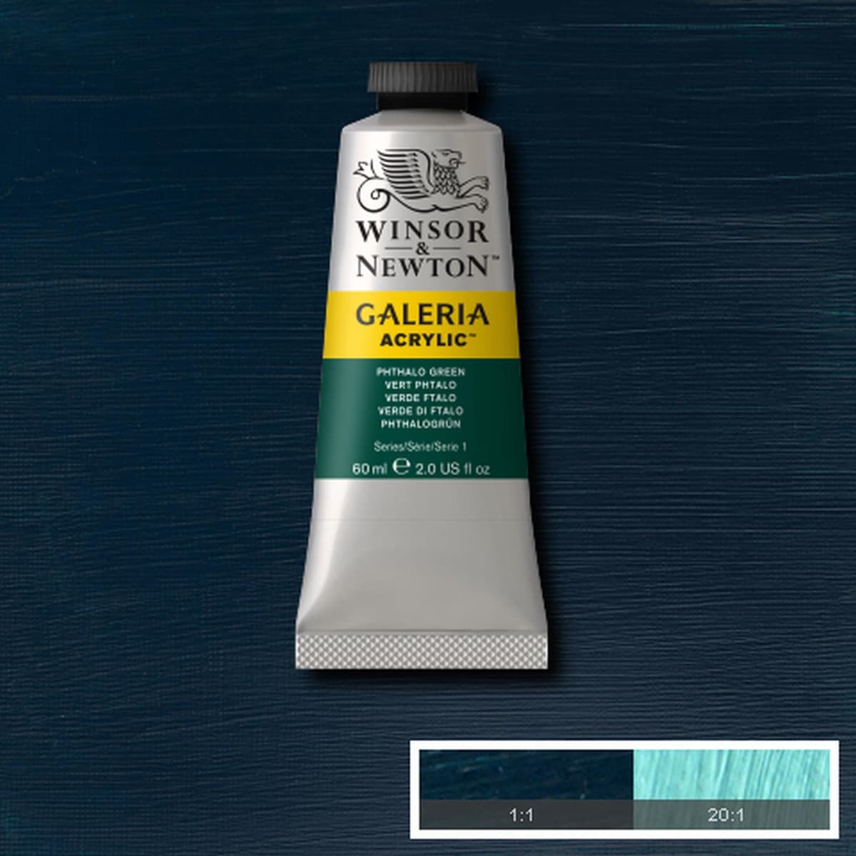 Winsor & Newton Galería - Pintura Acrílica , 60 ml, Verde (Phthalo Green) — view 2