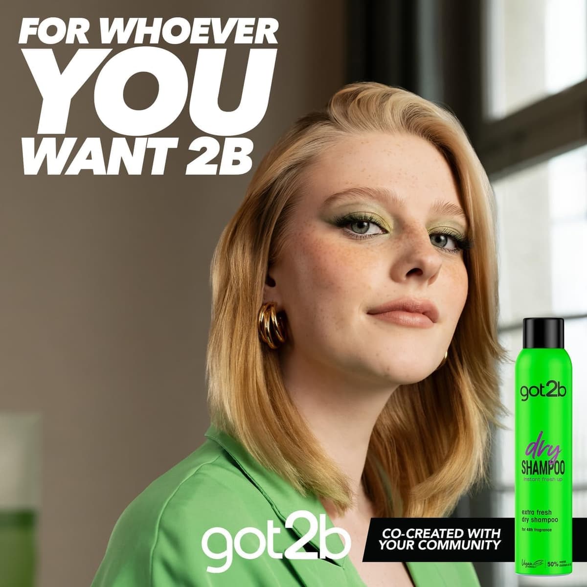 got2b Dry Shampoo Instant Fresh Up Extra Fresh 200 ml, Cleans & Refreshes for 48h Fragrance, Hair Dry Shampoo, Vegan Formula — view 5