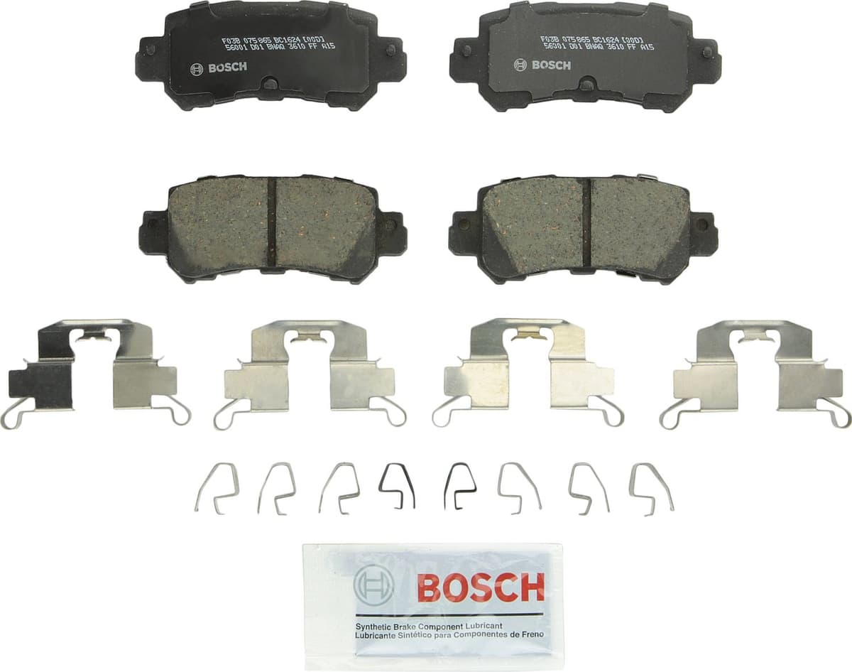 Bosch BC914 QuietCast Premium Ceramic Disc Brake Pad Set For: Acura ILX; Honda Accord, Civic, CR-V, Element, Fit, Front — view 239