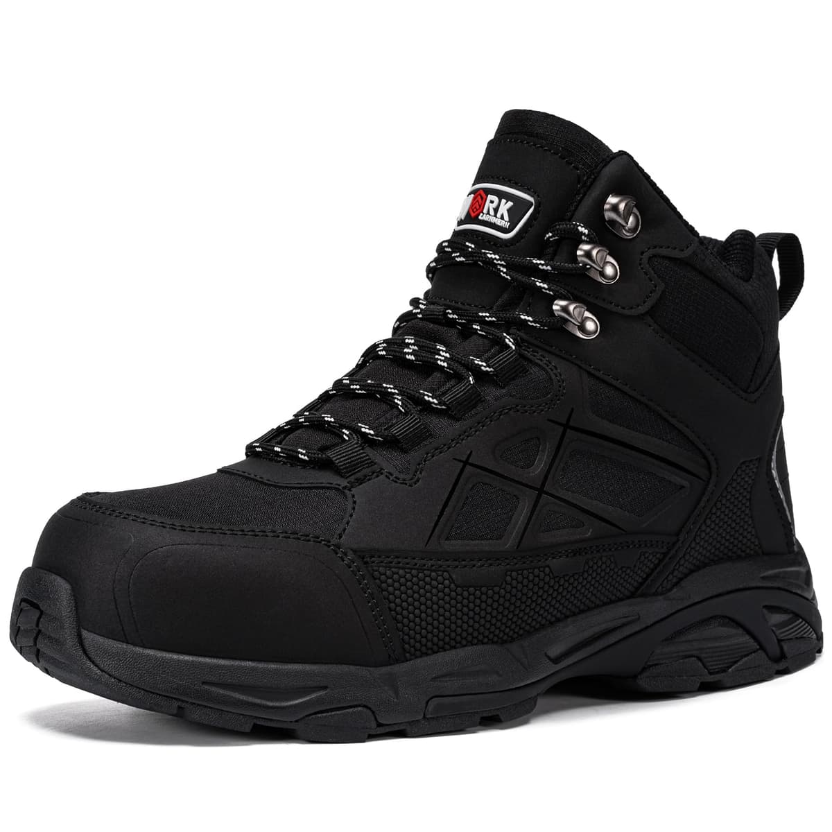 LARNMERN Zapatos de Seguridad Hombre Antiestático Punta de Acero SRC Antideslizante Transpirable Comodos Zapatillas Pies Anchos Cordones Trabajo — view 11