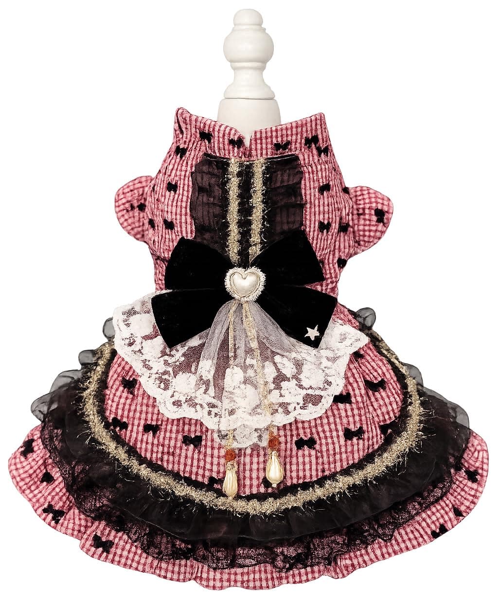MaruPet Fashion Sweet Puppy Dog Chiffon Princess Dress for EXTRAL Small and Small Dog Pink S — view 32