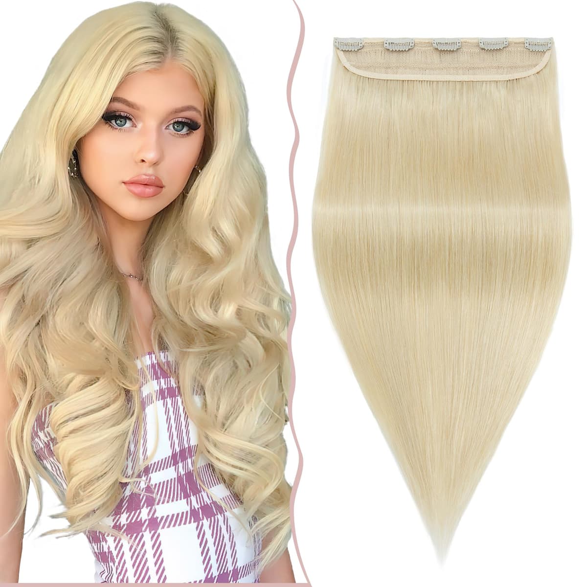 12 inch Clip in Hair Extension Human Hair One Piece 100% Real Remy [#2 Dark Brown] 3/4 Full Head Straight Hair Pieces for Women Invisible Short (40g) — view 49
