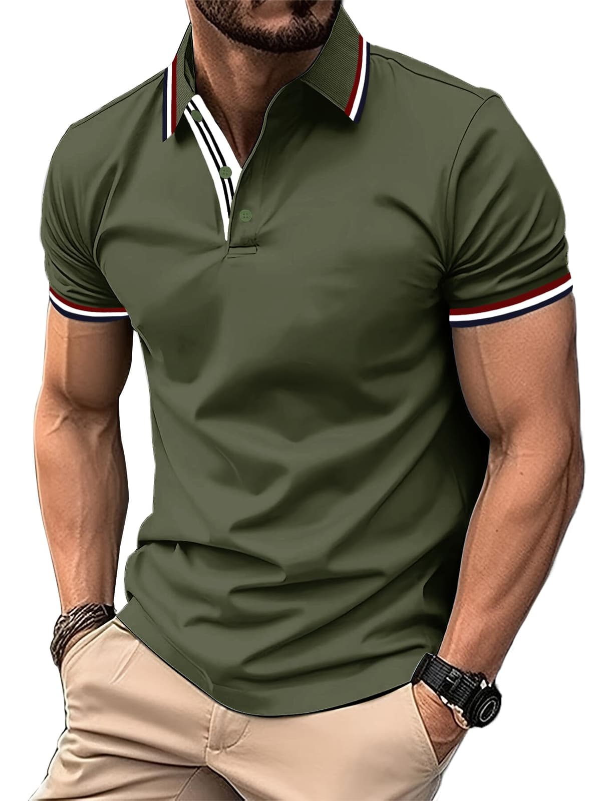 SwissWell Polo Manga Corta para Hombre Polo Shirt de Secado Rápido Polo de Golf Verano Outdoor Transpirable Camisetas
